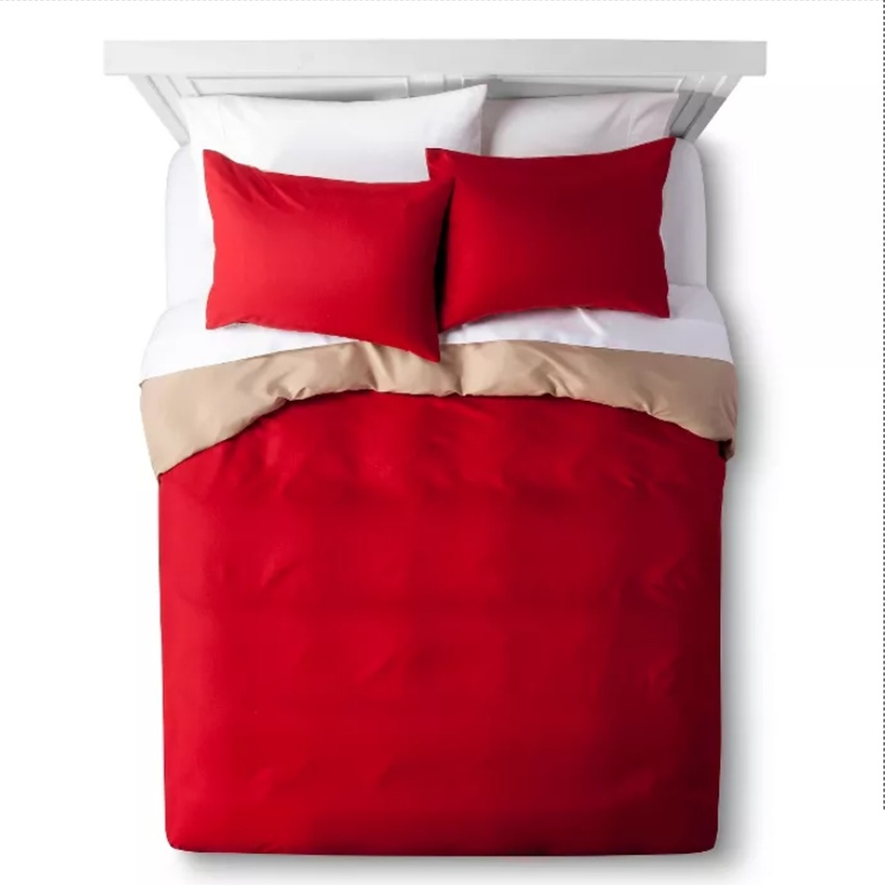 Solid Reversible Microfiber Duvet Cover Set (NEW)